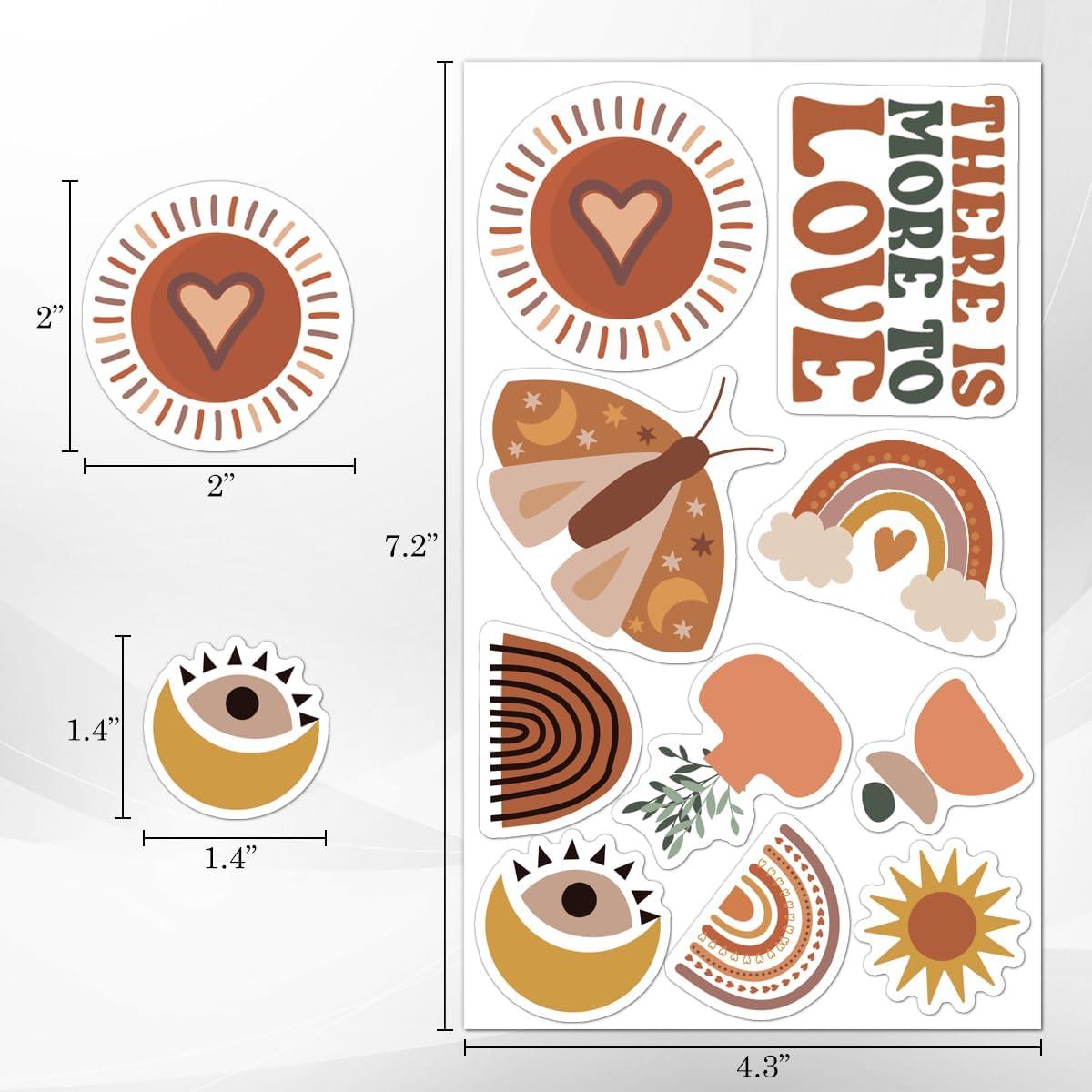 Pack de 50 Stickers Estéticos Impermeables ZULUVINYL 5.3cm