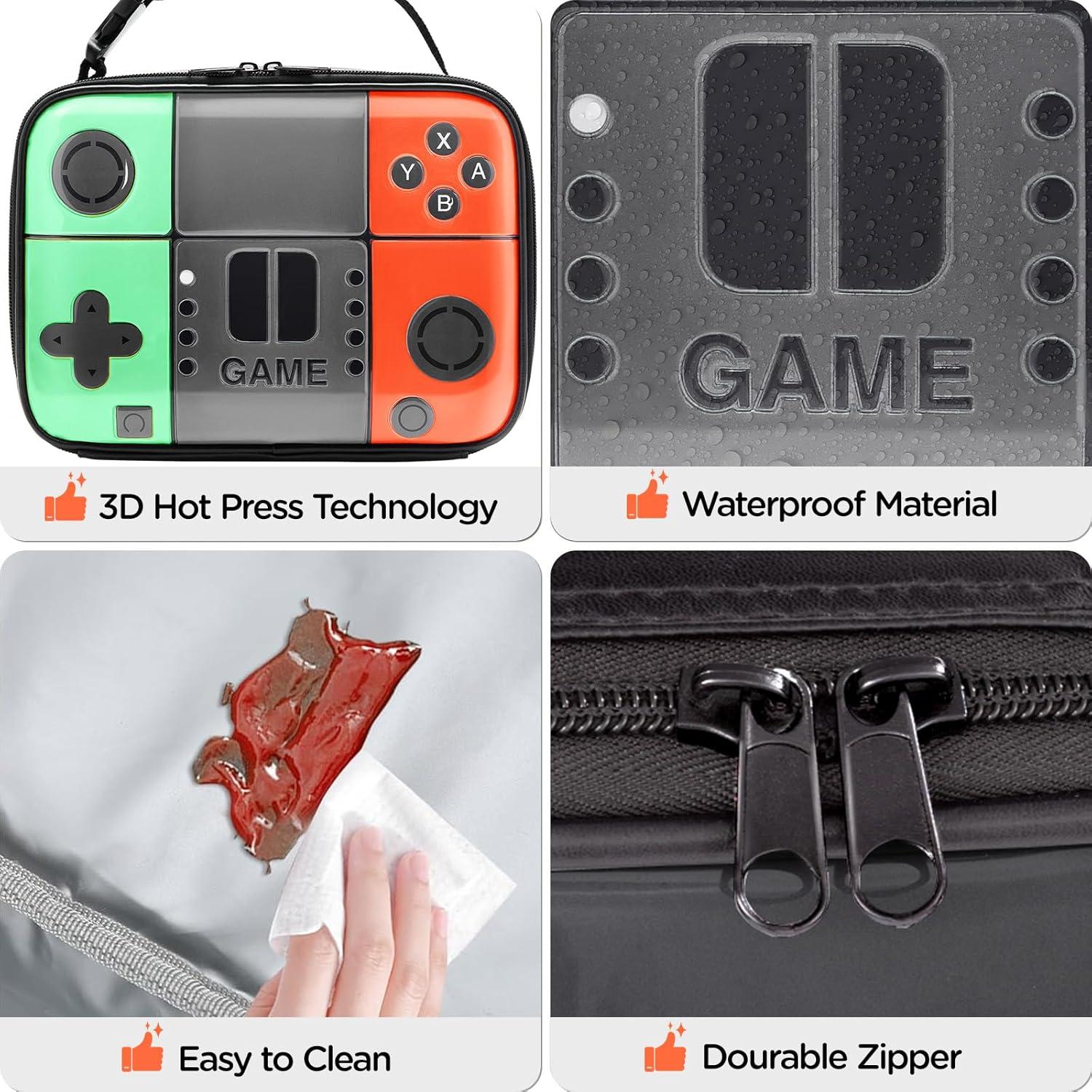 Lonchera Aislada Hairao para Niños Verde/Naranja 3750cc