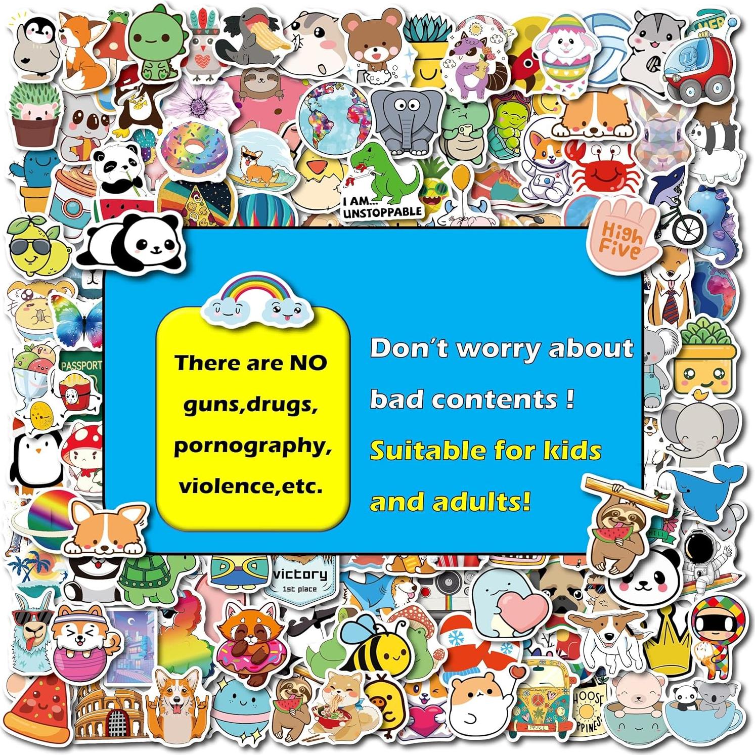 200 Pegatinas de Vinilo Impermeables Sawnfay para Laptop y Botellas