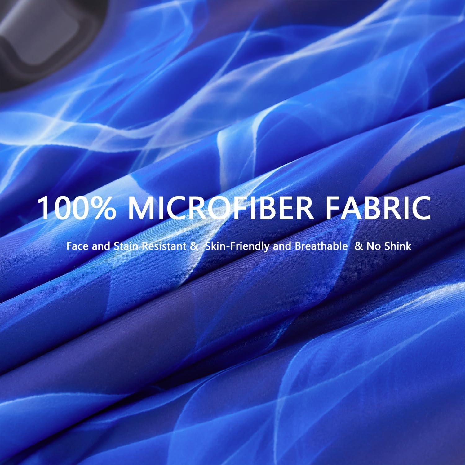 Conjunto de Edredón Gamer ZRNBAST Individual 6 Piezas Azul