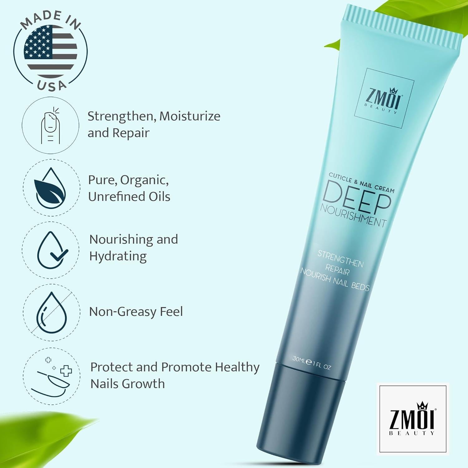 Crema Tratamiento Cutículas y Uñas ZMOI 28.35g Hidratante