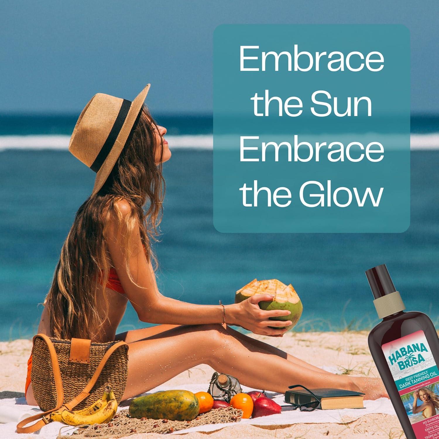 Aceite Bronceador Mineral Oscuro Habana Brisa 240 ml Vegano