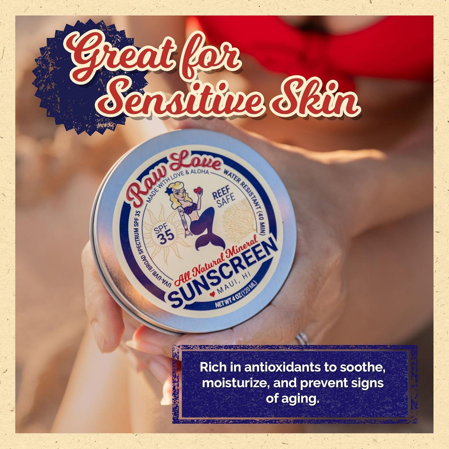 Protector Solar Ecológico Raw Love SPF 30 56.7g Natural Resistente al Agua