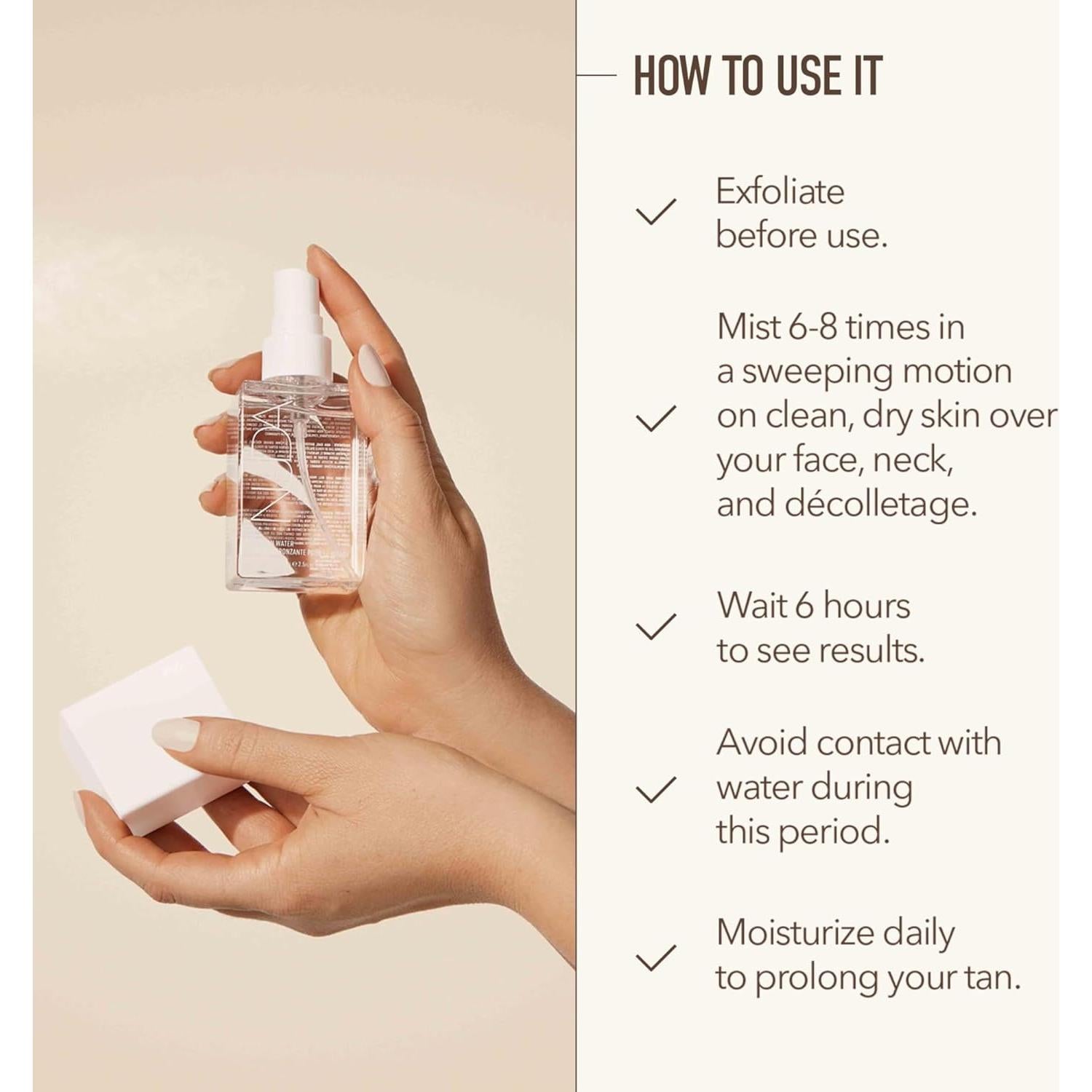 Nuda CloudMist Agua Bronceadora Facial 335 ml - Claro a Medio