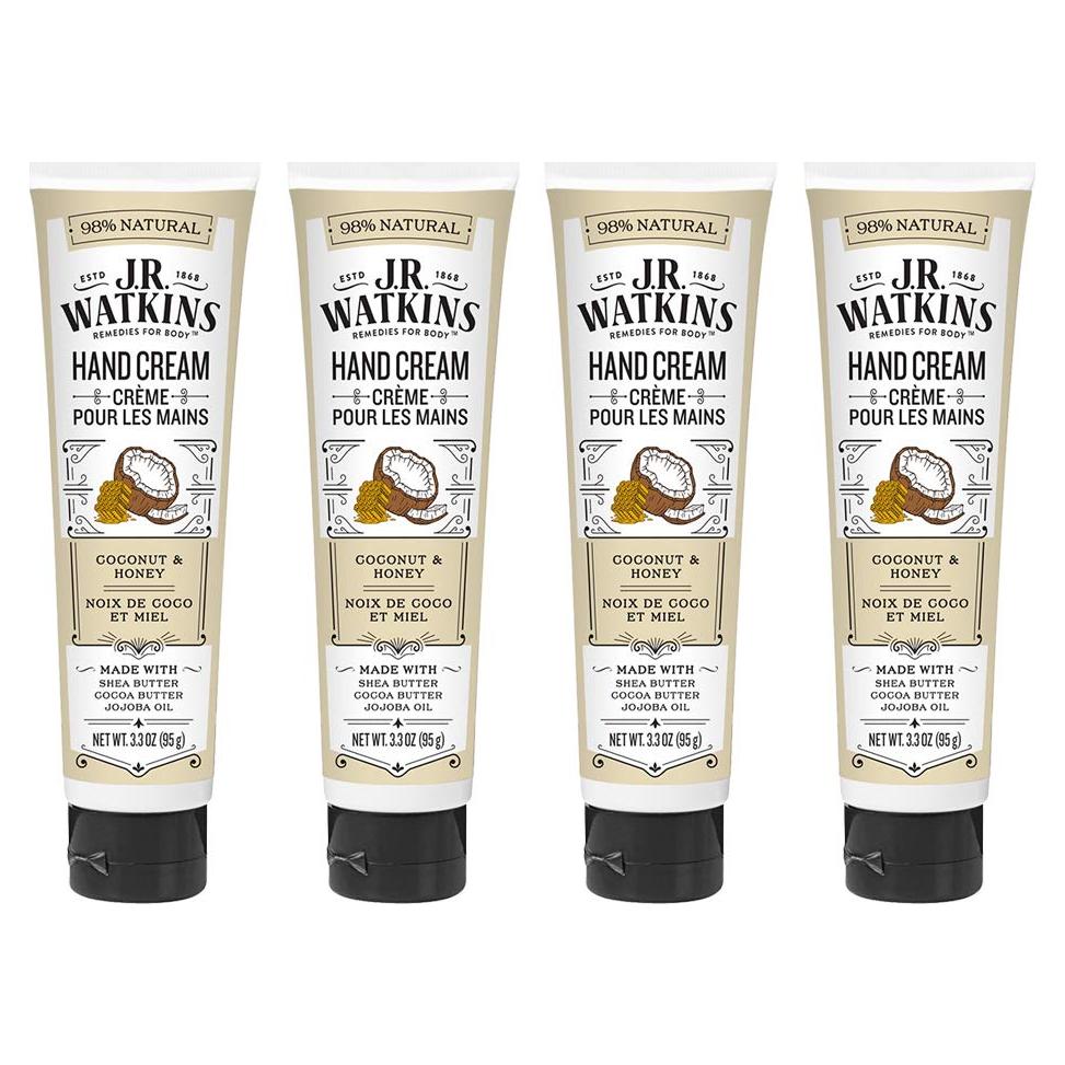 Crema de Manos J.R. Watkins Coco 4x93.6g Hidratante