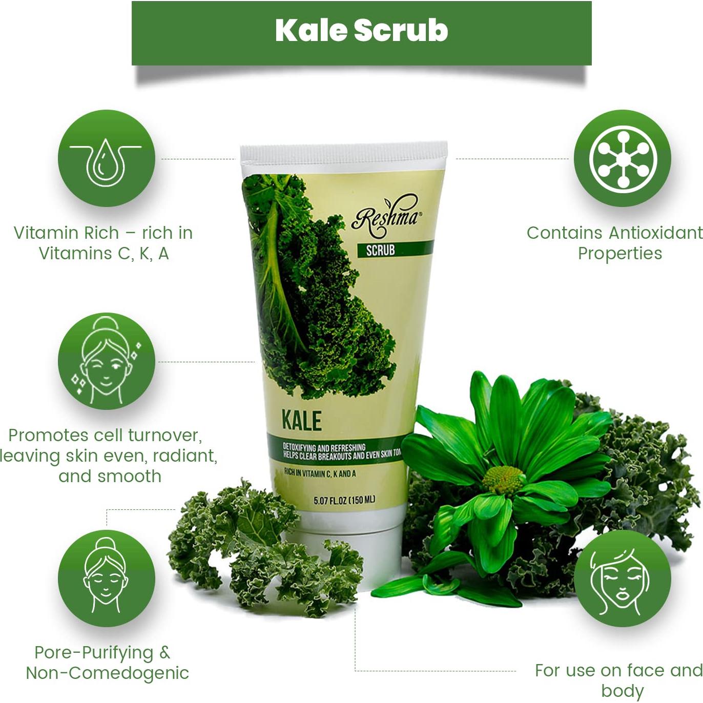 Exfoliante de Kale Reshma Beauty 6 Unidades 143g Hidratante
