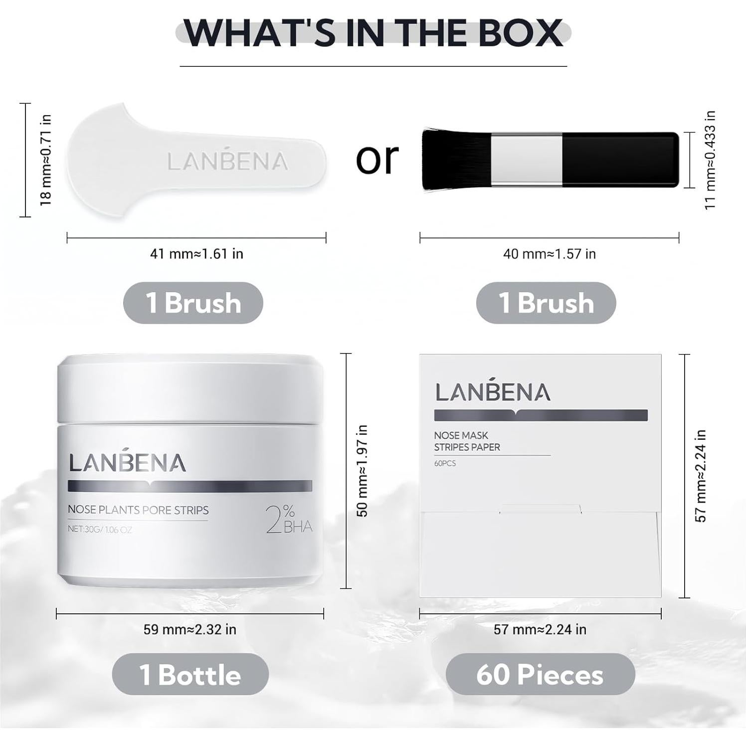 Mascarilla Peel Off LANBENA 30g - Eliminador de Puntos Negros