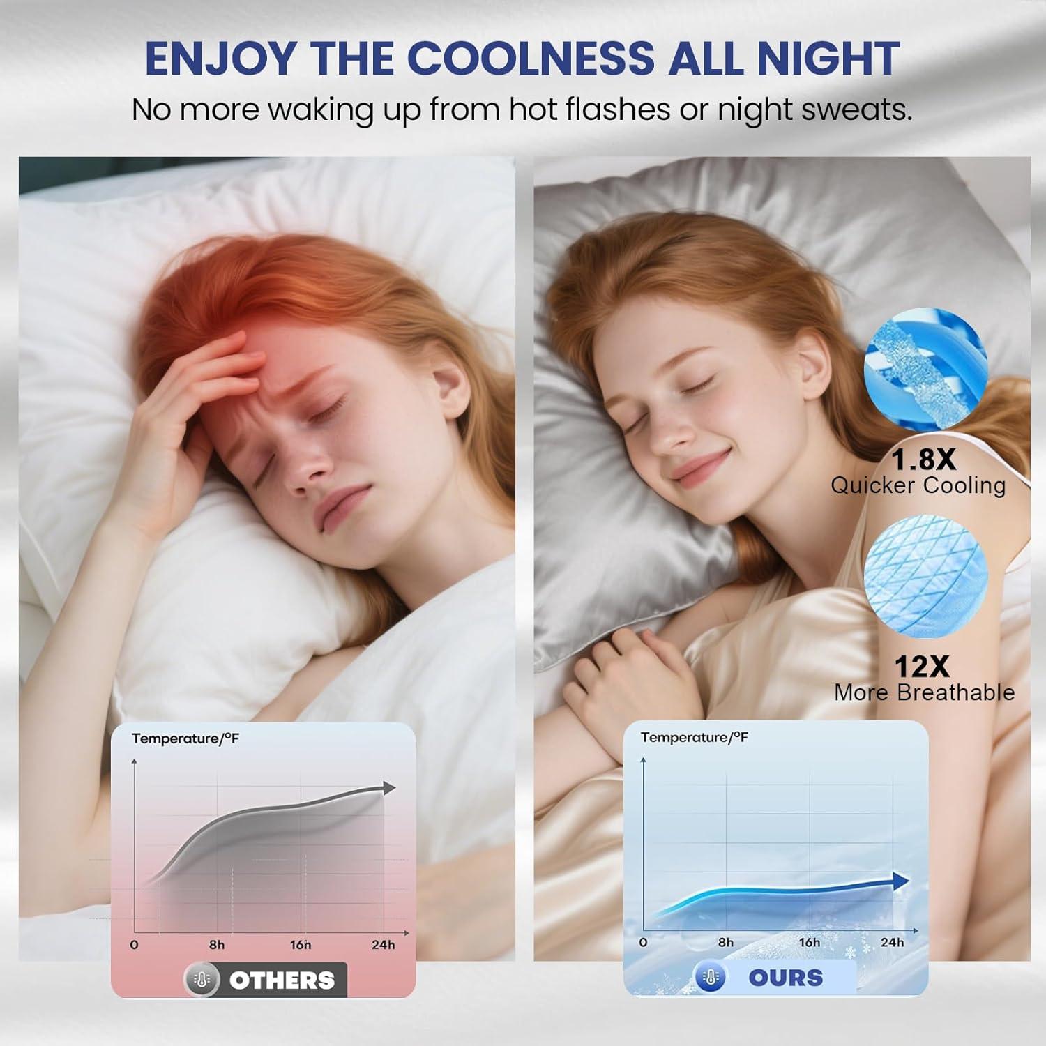 Funda de Almohada de Seda Ravmix 50.8x66 cm Gris Albaricoque