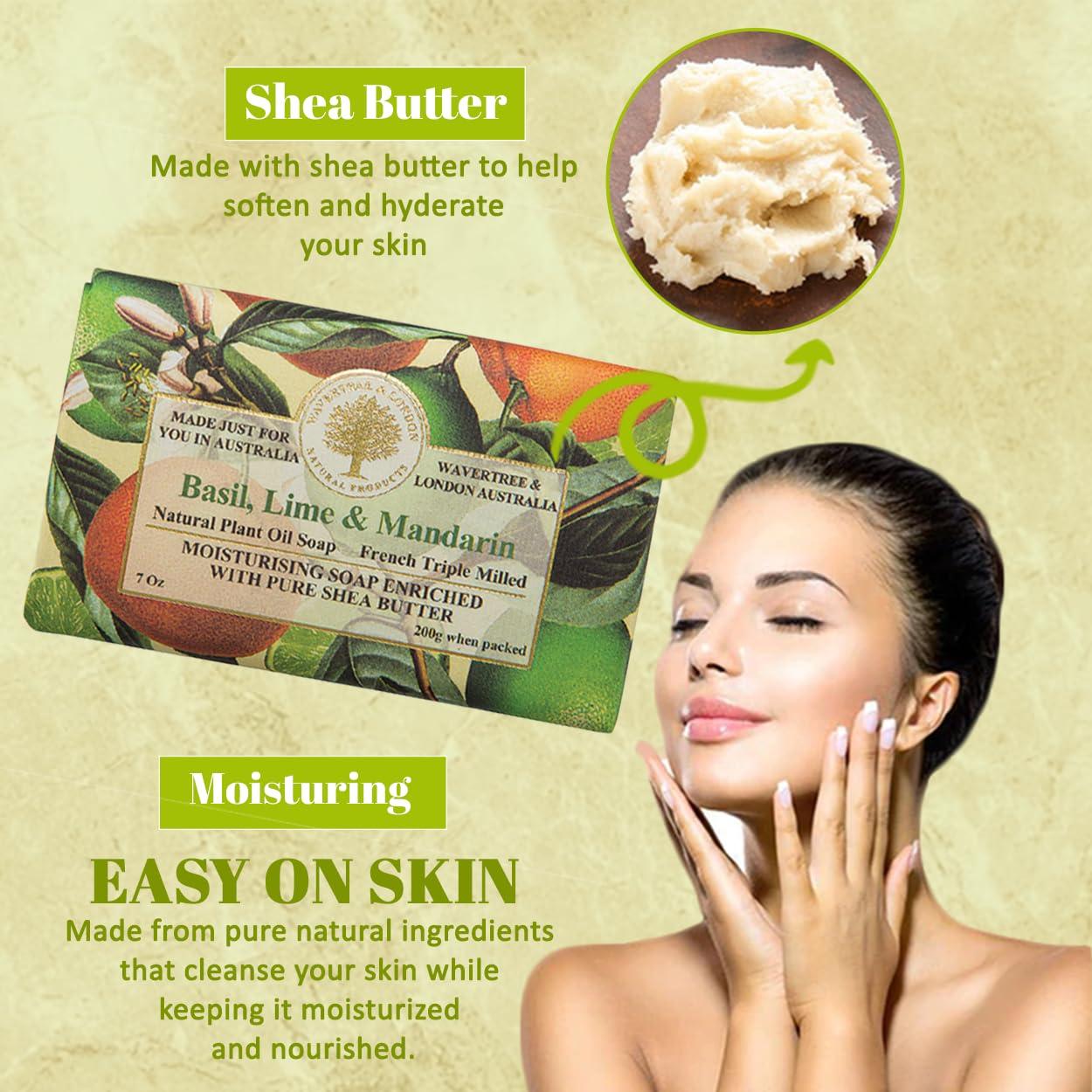 Jabón Natural Wavertree & London Albahaca Lima Mandarina 198g