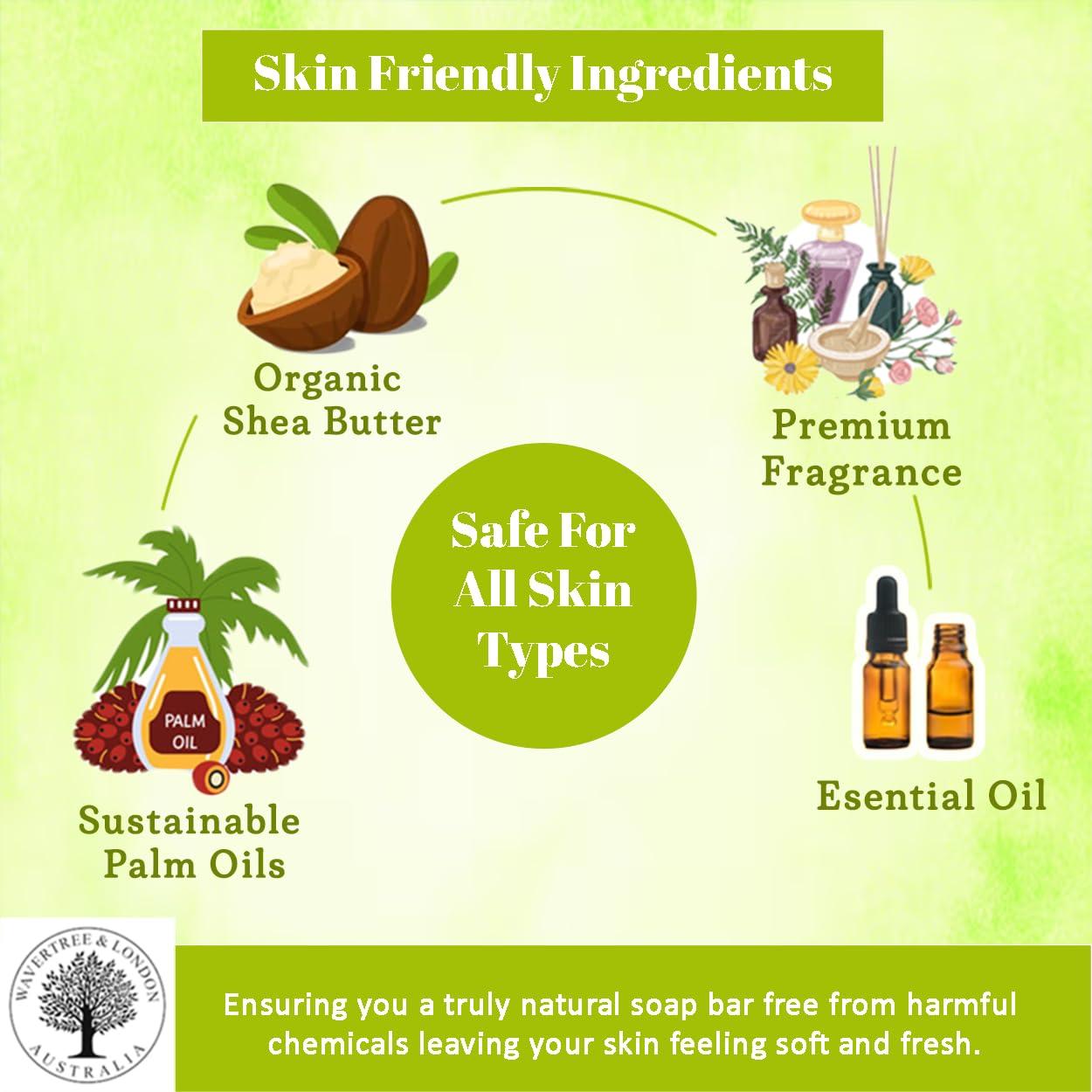 Jabón Natural Wavertree & London Albahaca Lima Mandarina 198g