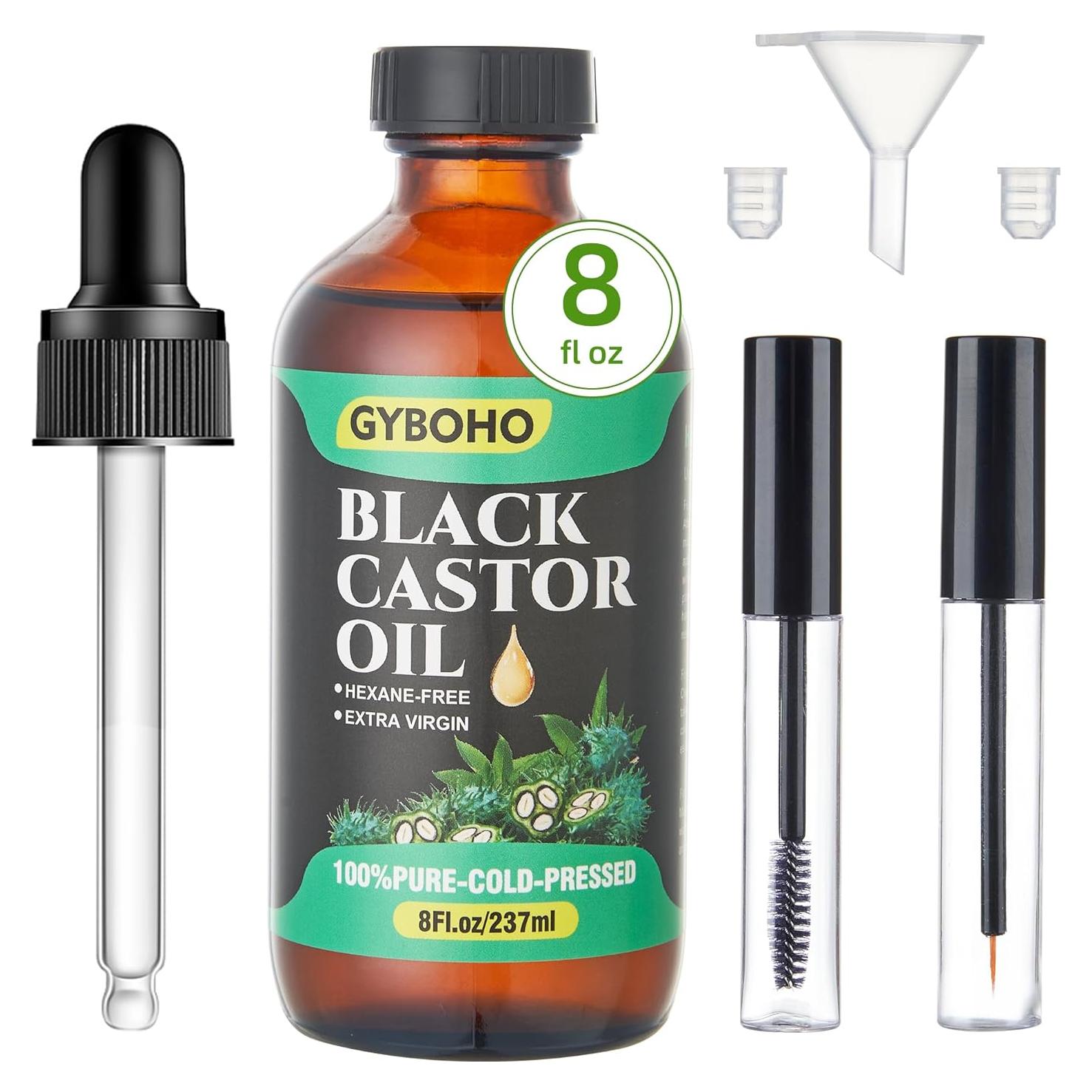 Aceite de Ricino Negro Jamaicano GYBOHO 237ml Crecimiento Cabello