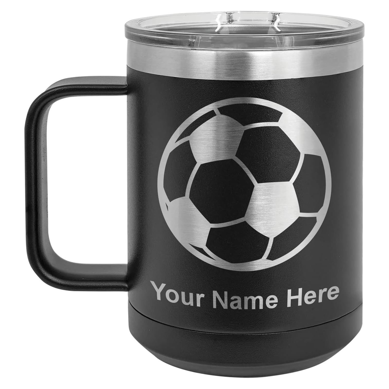 Taza de Café Aislada LaserGram 15oz Personalizada Negra