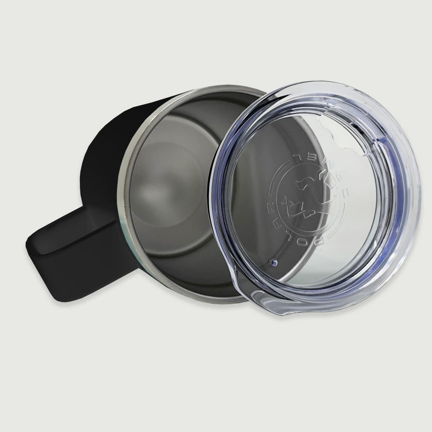 Taza de Café Aislada LaserGram 15oz Personalizada Negra