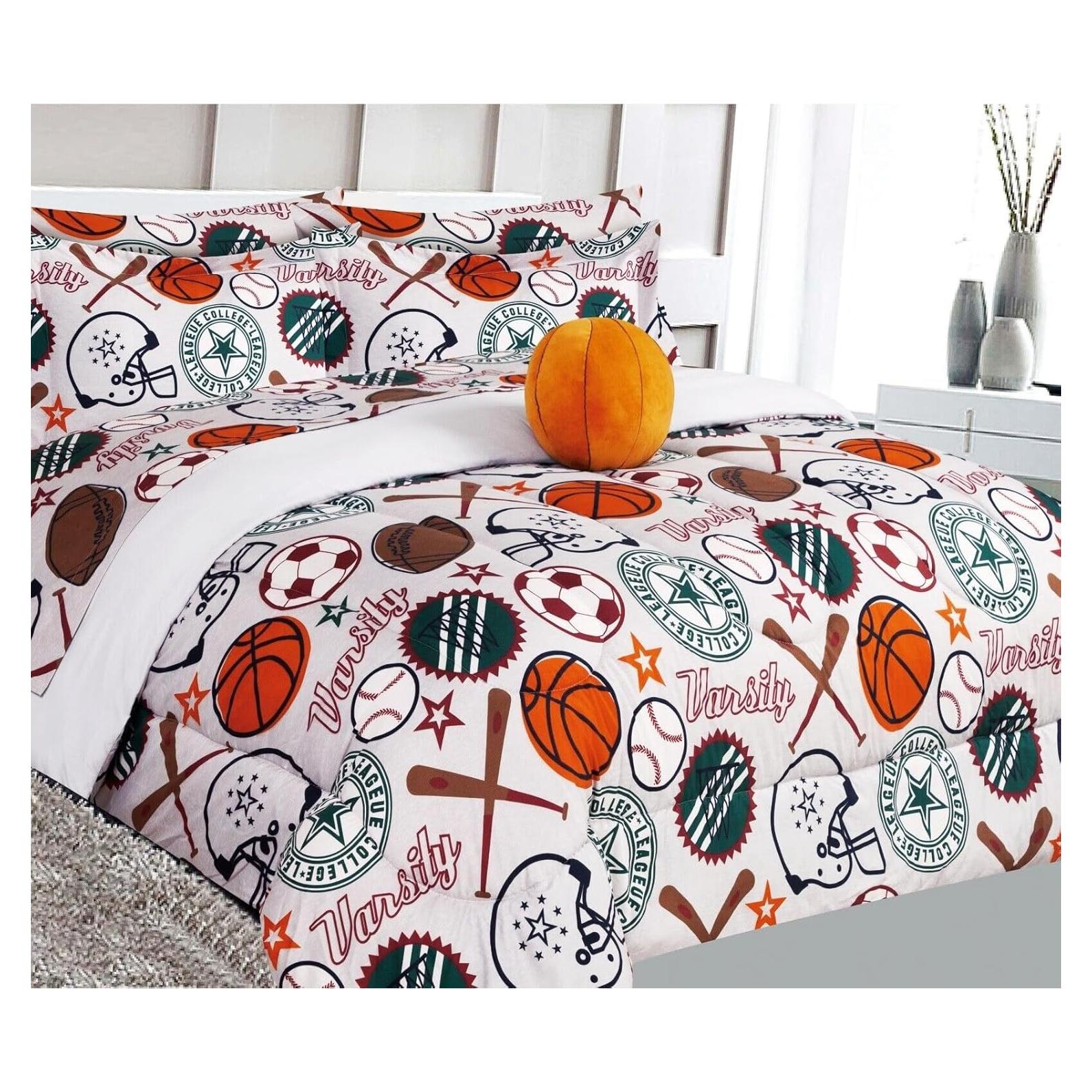 Juego de Ropa de Cama Individual 6 Piezas Genérica Baloncesto