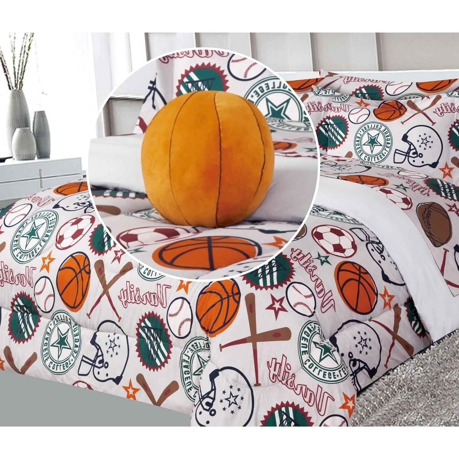 Juego de Ropa de Cama Individual 6 Piezas Genérica Baloncesto