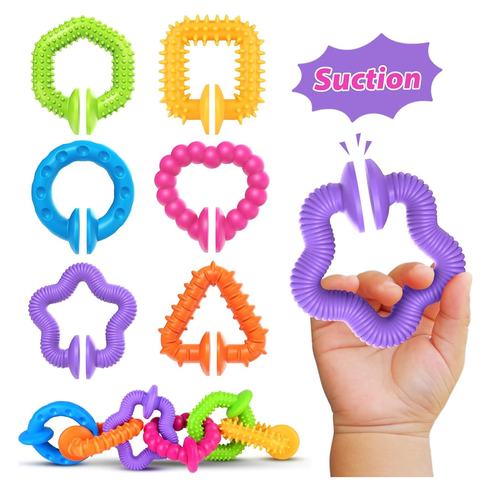 Juguetes de baño Richtim para niños - Paquete de 6 coloridos