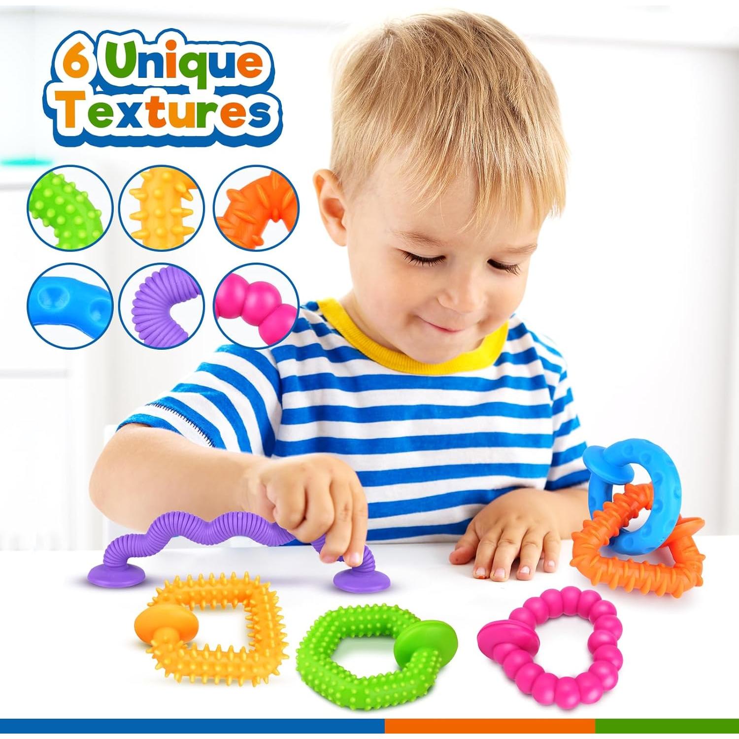 Juguetes de baño Richtim para niños - Paquete de 6 coloridos