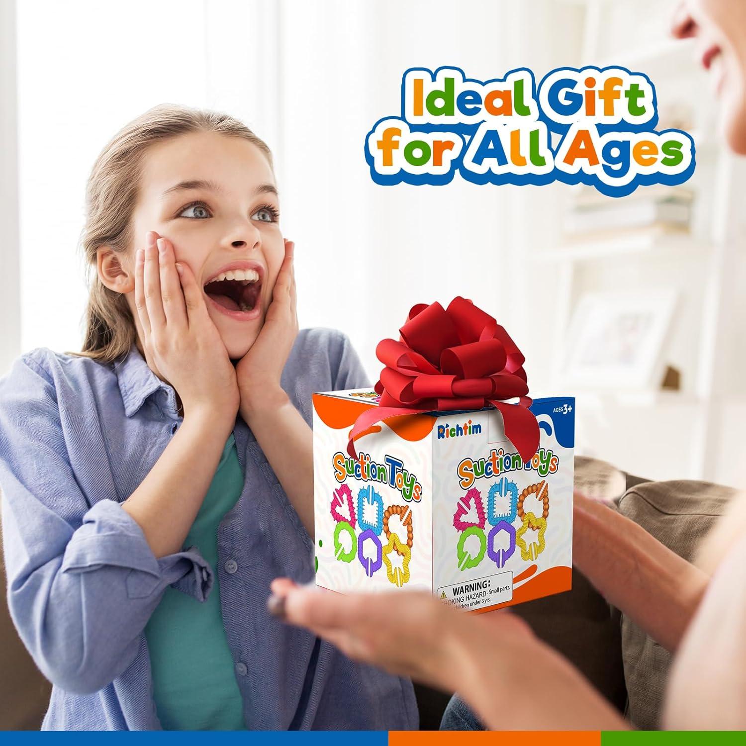 Juguetes de baño Richtim para niños - Paquete de 6 coloridos