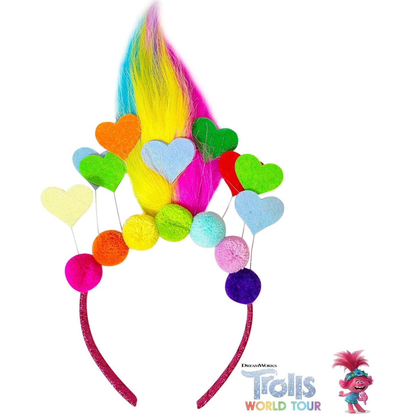 Diadema LUV HER Trolls World Tour con Peluca para Niñas