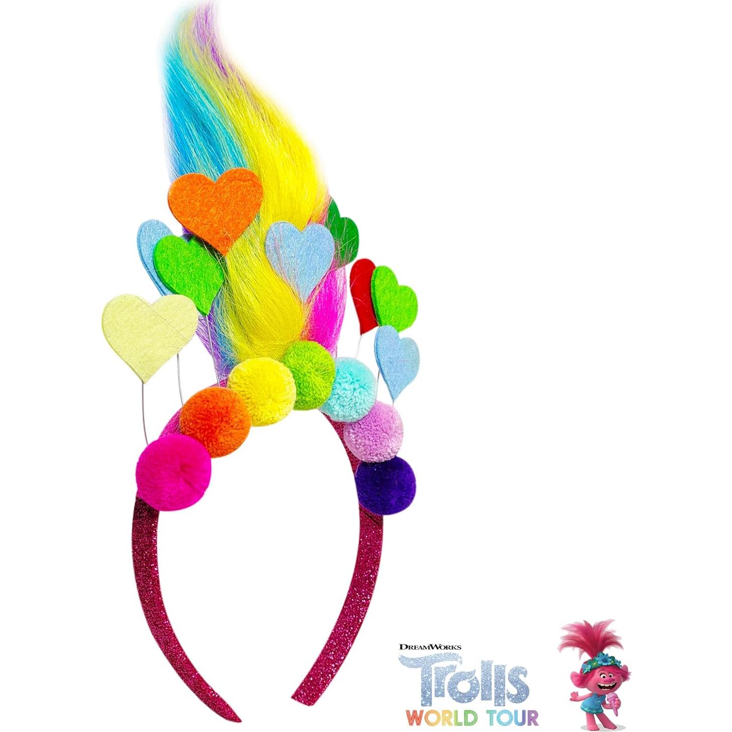 Diadema LUV HER Trolls World Tour con Peluca para Niñas