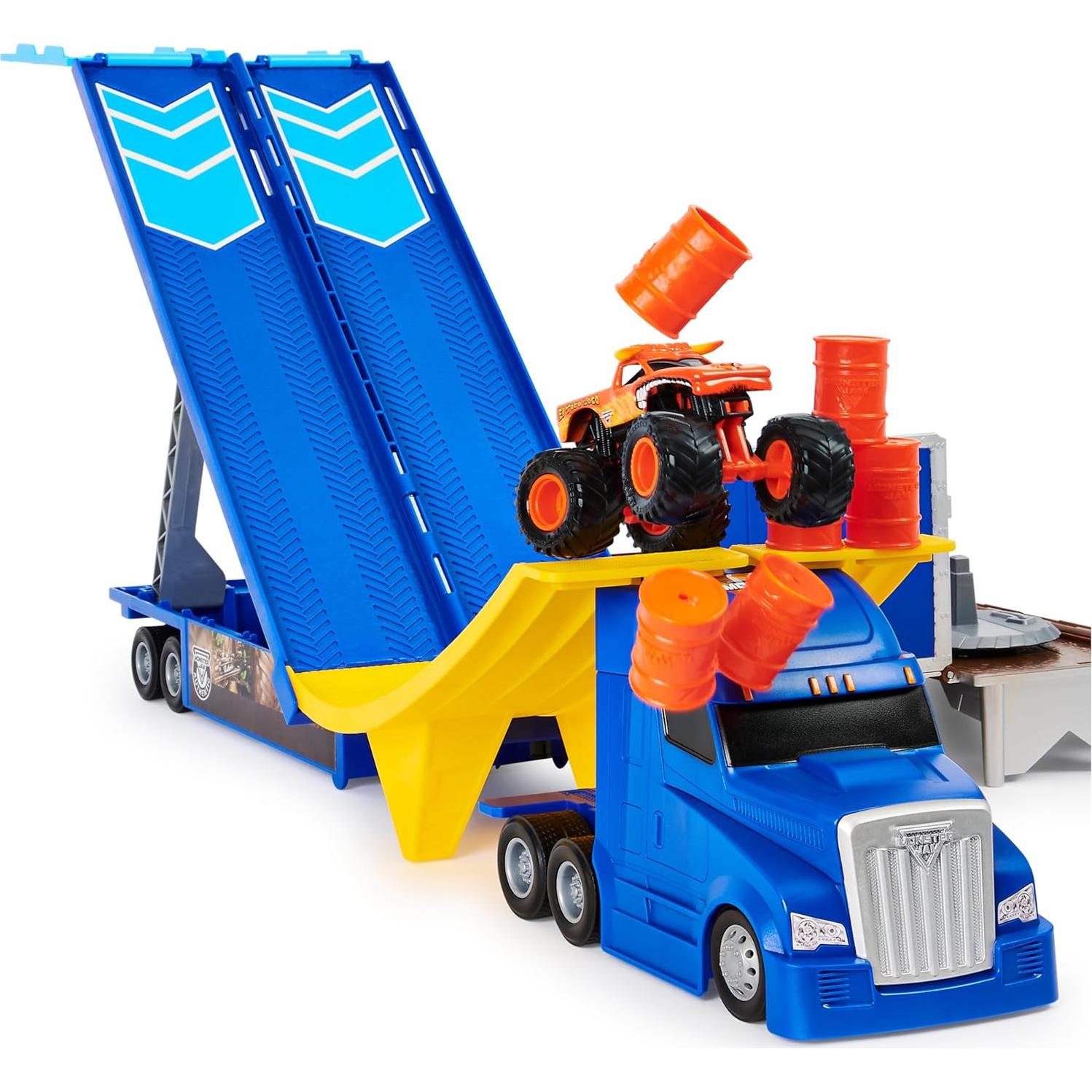 Juego de Transporte Transformable Monster Jam El Toro Loco 1:64