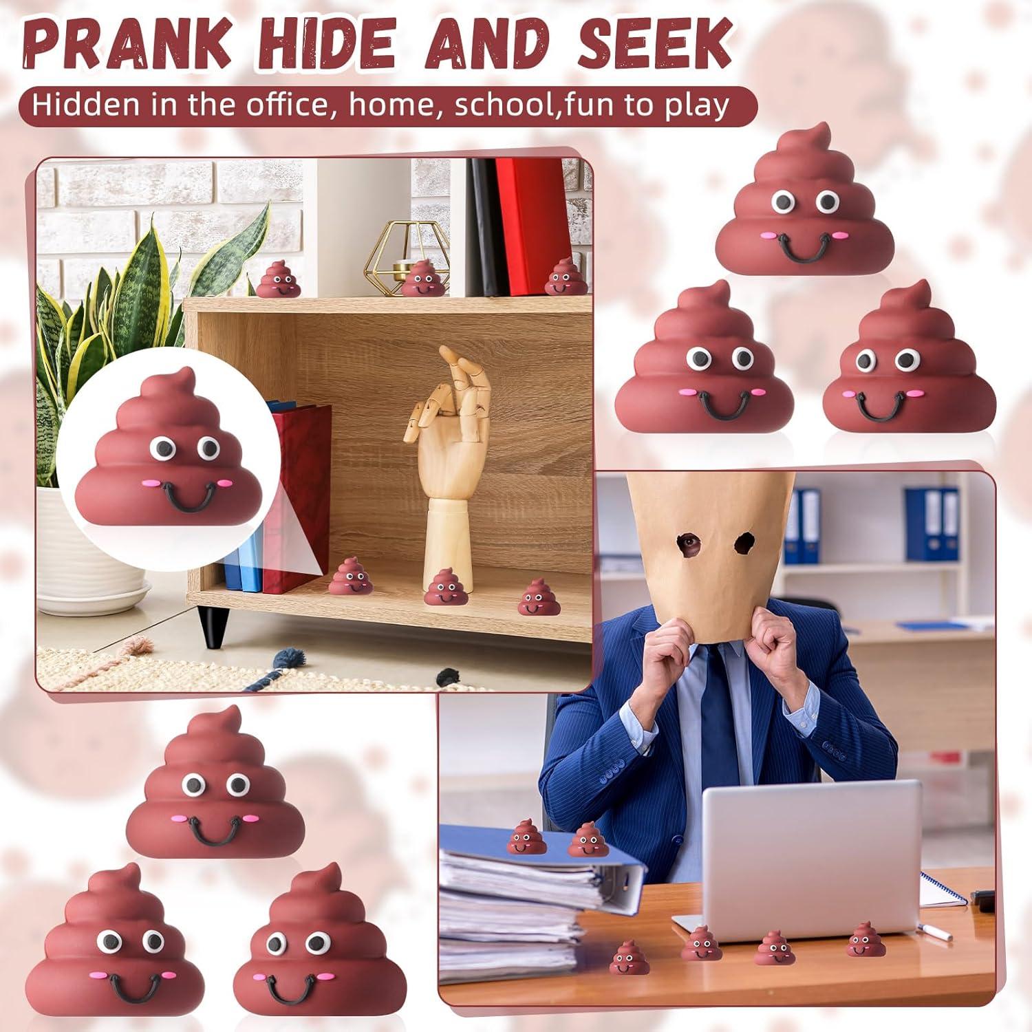 25 Mini Figuras de Caca de Goma para Fiestas y Bromas