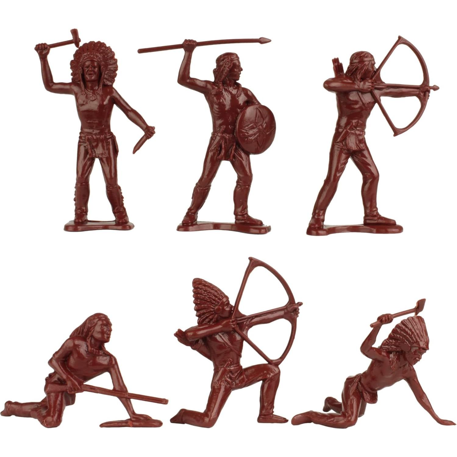 Figuras de Plástico TimMee Vaqueros e Indios - 40 Piezas