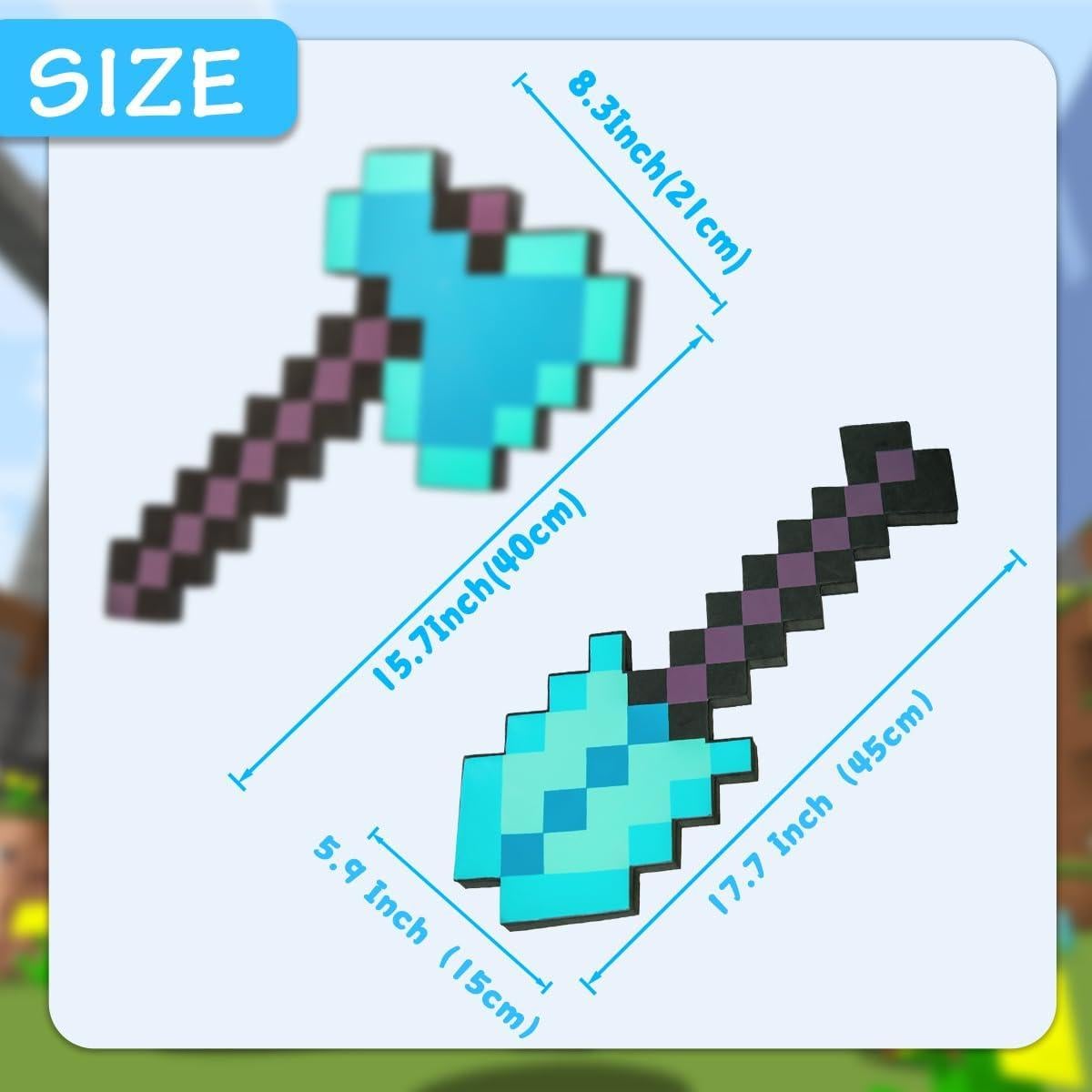 Juguetes de Hacha y Pala de Espuma Dpucle - 45 cm (2pcs)