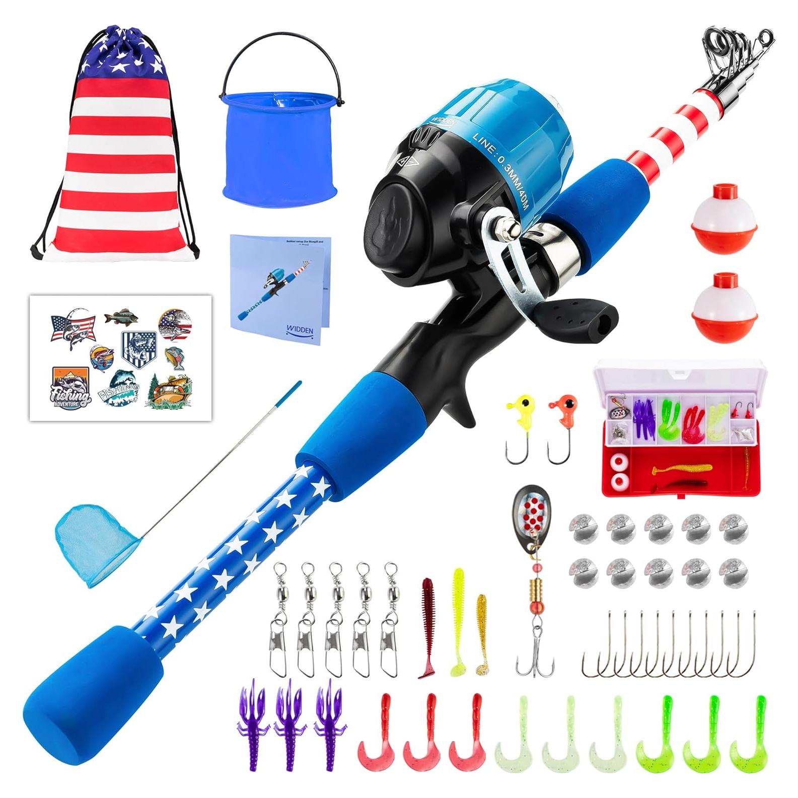 Caña de Pesca Telescópica WIDDEN 1.5m para Niños