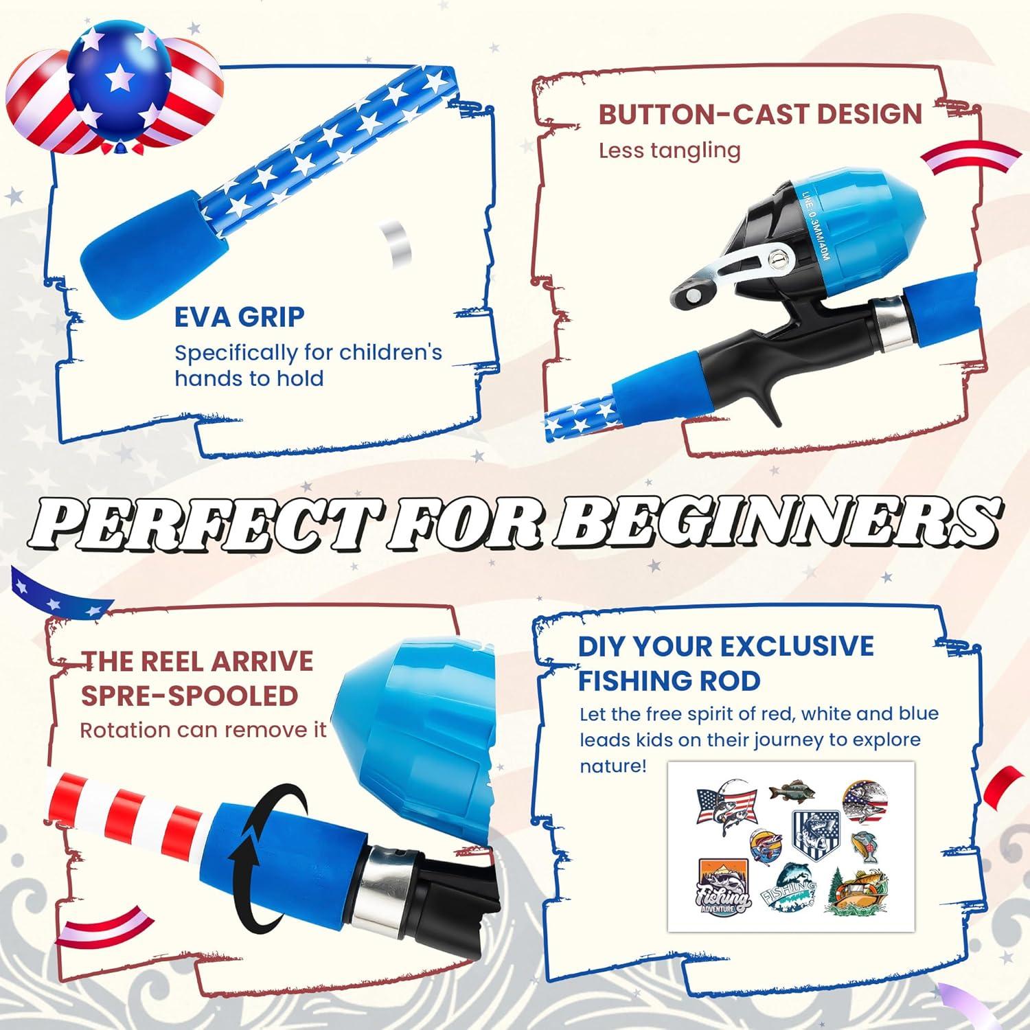 Caña de Pesca Telescópica WIDDEN 1.5m para Niños