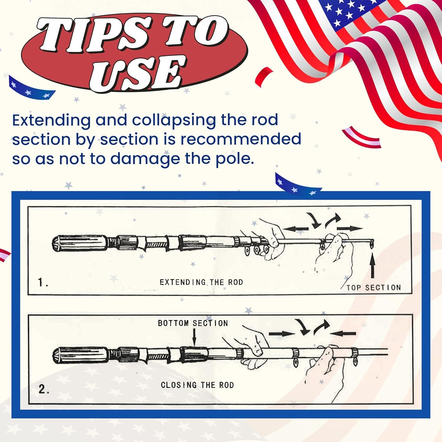 Caña de Pesca Telescópica WIDDEN 1.5m para Niños