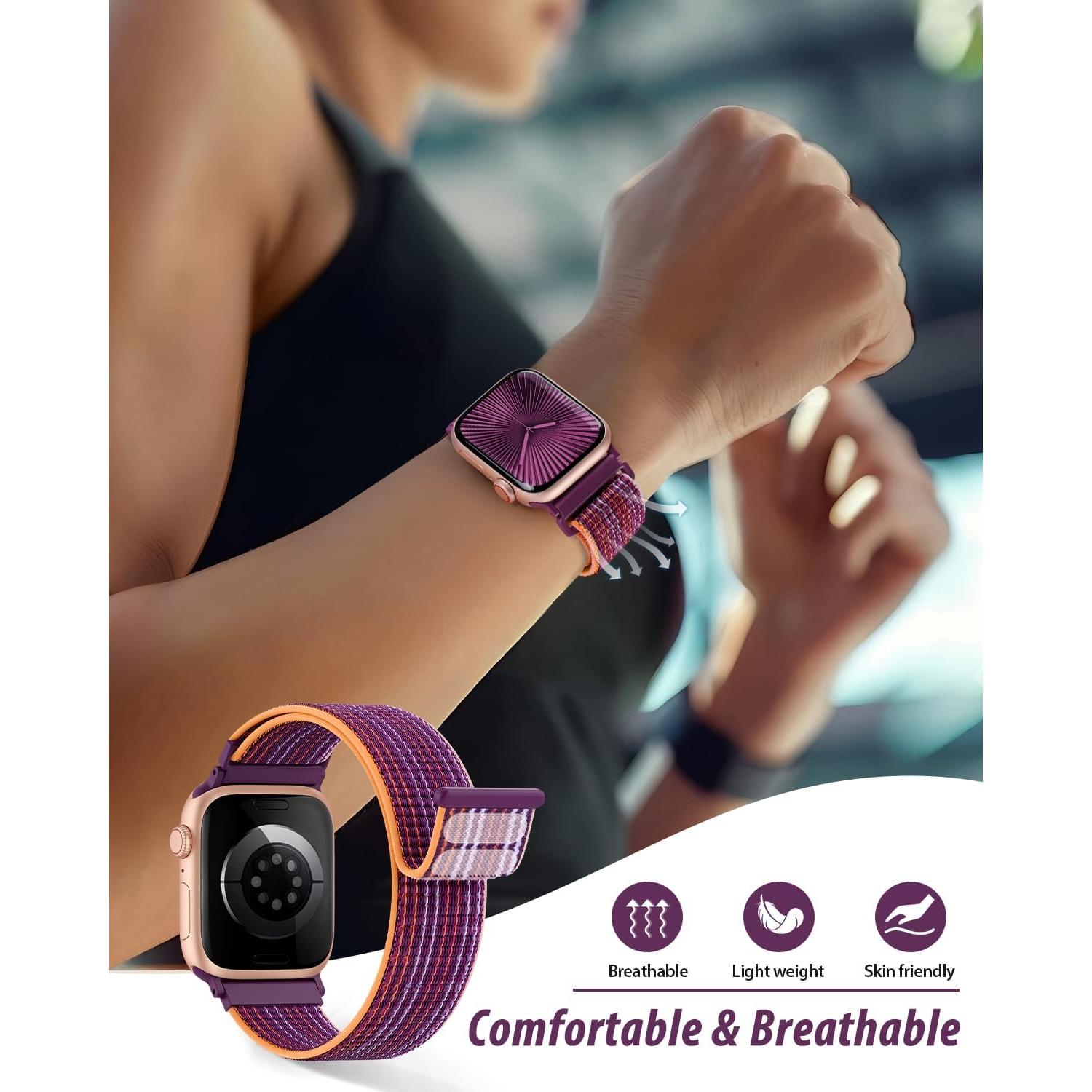 Banda Deportiva de Nailon Sunnywoo para Apple Watch 38-49mm