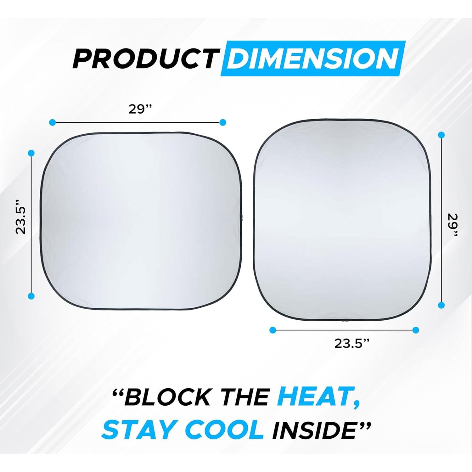 Sombra de Parabrisas Plegable Autovir 2 Piezas 73.7x59.7cm