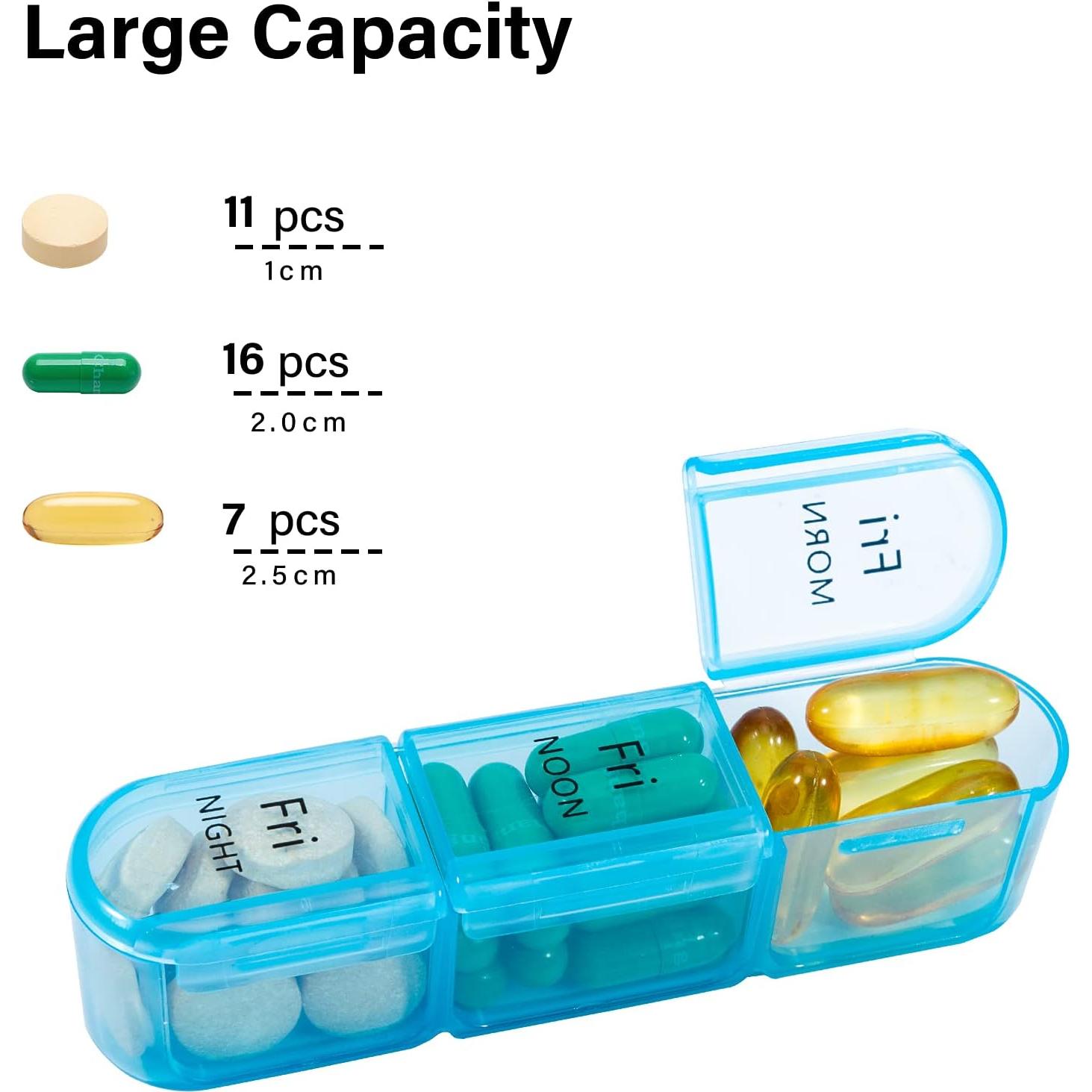 Organizador de Pastillas Daviky 3 Veces al Día 7 Días