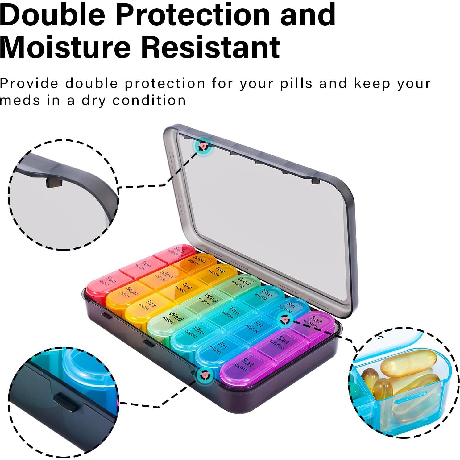 Organizador de Pastillas Daviky 3 Veces al Día 7 Días