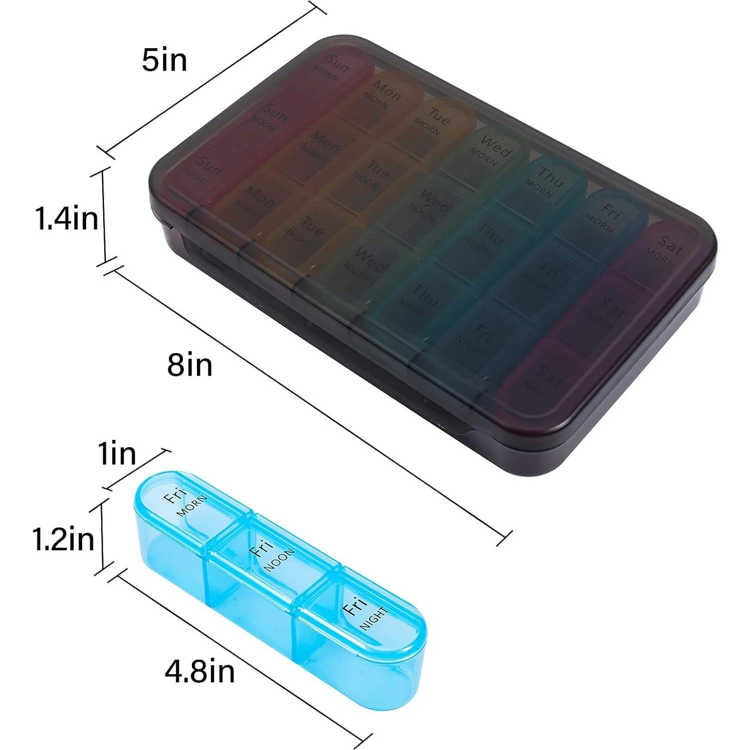 Organizador de Pastillas Daviky 3 Veces al Día 7 Días