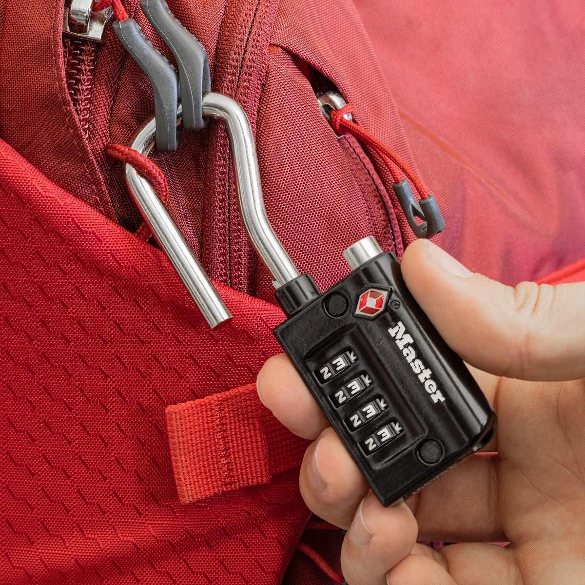 Candado de Equipaje Master Lock 4696D Combinación TSA Negro