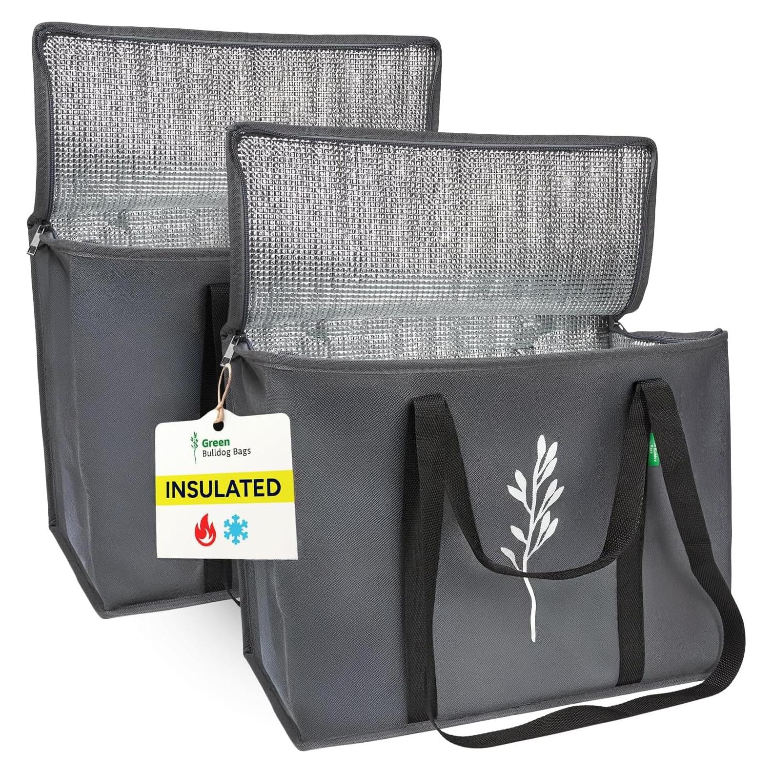 Bolsa Térmica Reutilizable Green Bulldog 2Pack - Gris 40.6x22.9x33cm