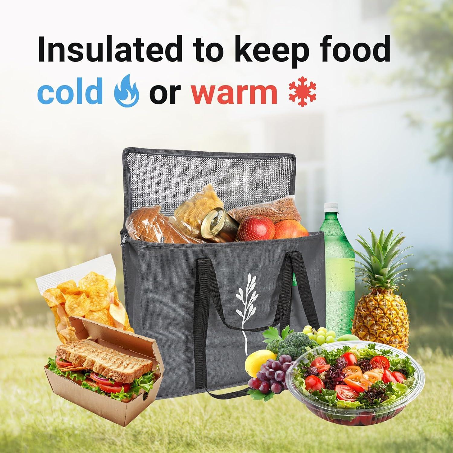 Bolsa Térmica Reutilizable Green Bulldog 2Pack - Gris 40.6x22.9x33cm