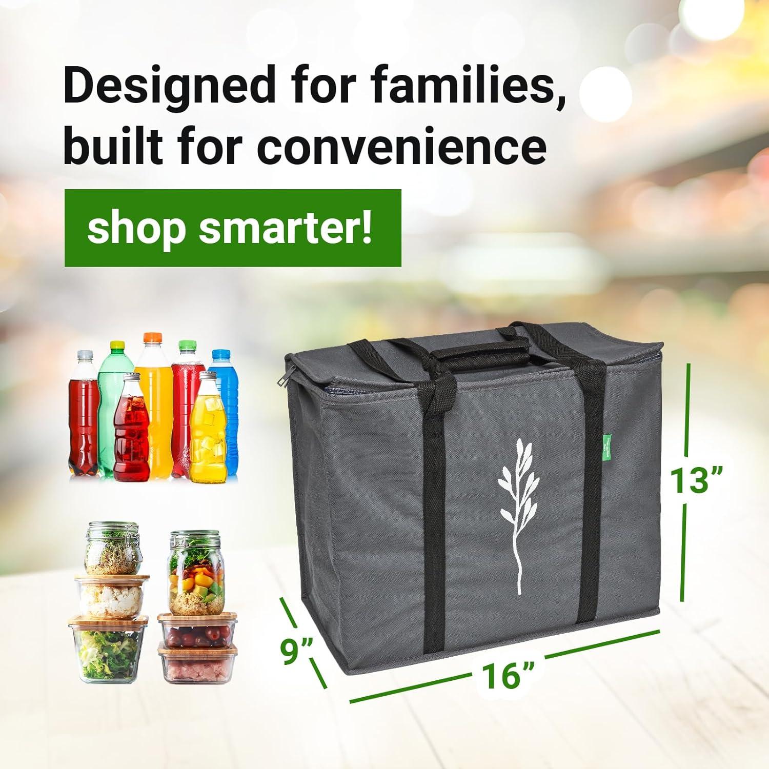 Bolsa Térmica Reutilizable Green Bulldog 2Pack - Gris 40.6x22.9x33cm