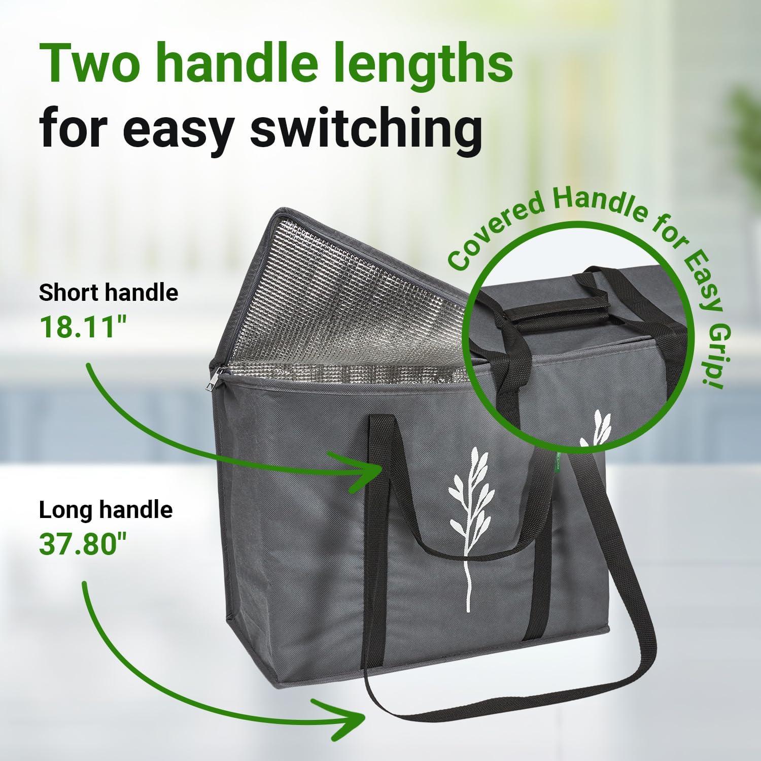 Bolsa Térmica Reutilizable Green Bulldog 2Pack - Gris 40.6x22.9x33cm