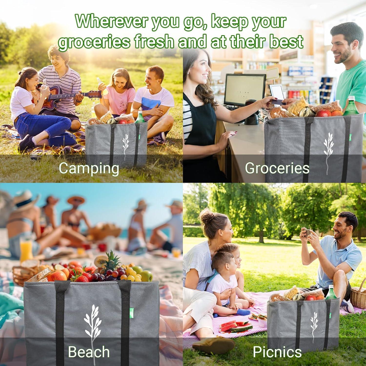 Bolsa Térmica Reutilizable Green Bulldog 2Pack - Gris 40.6x22.9x33cm