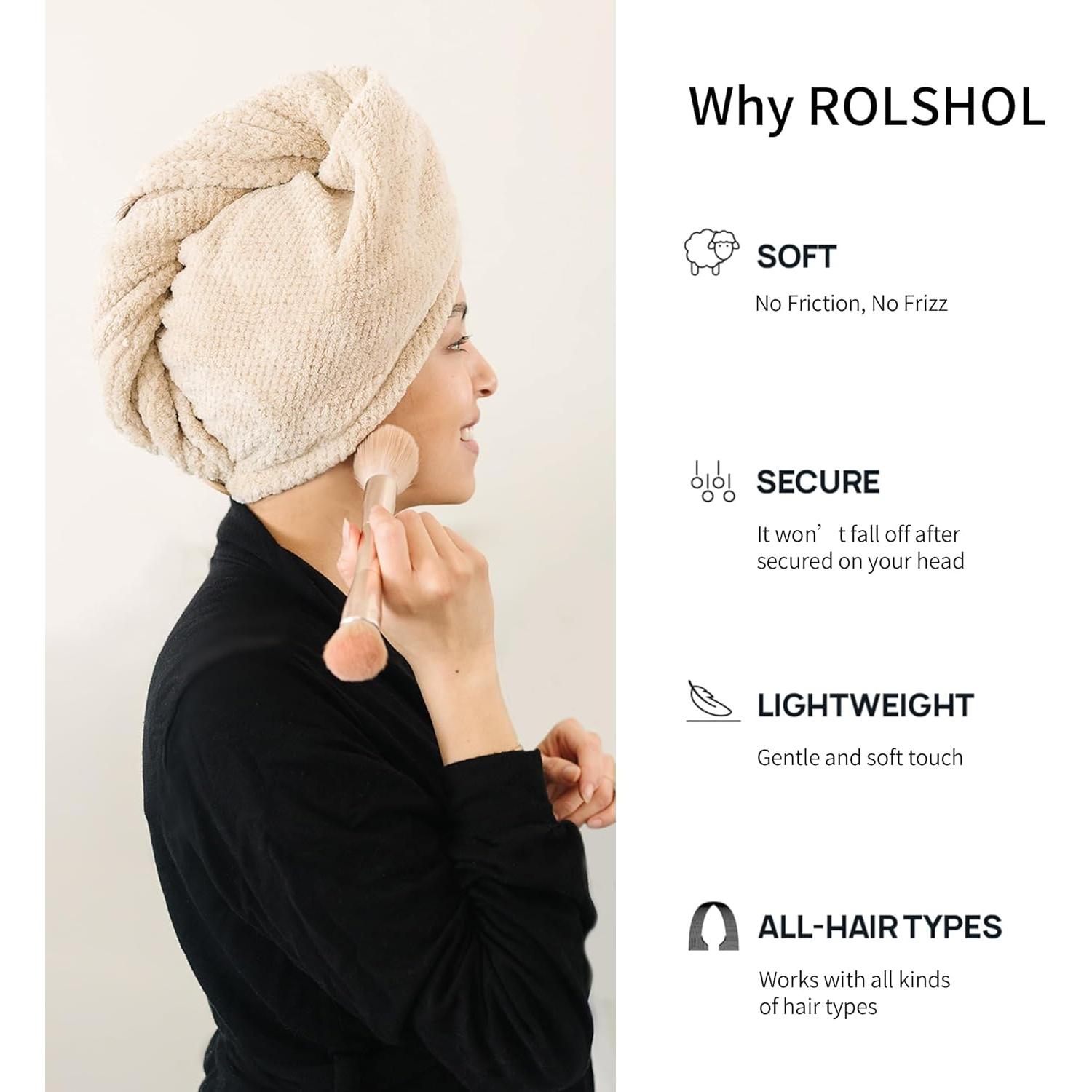 Paquete de 4 Toallas de Microfibra ROLSHOL Extra Grande