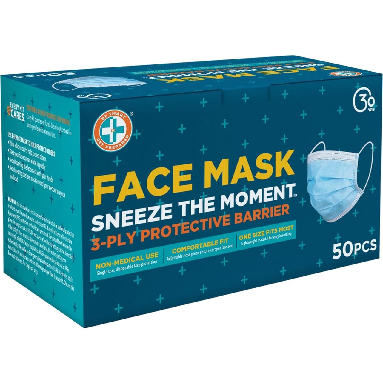 Mascarillas Desechables Be Smart Get Prepared 50 Pcs 3 Capas