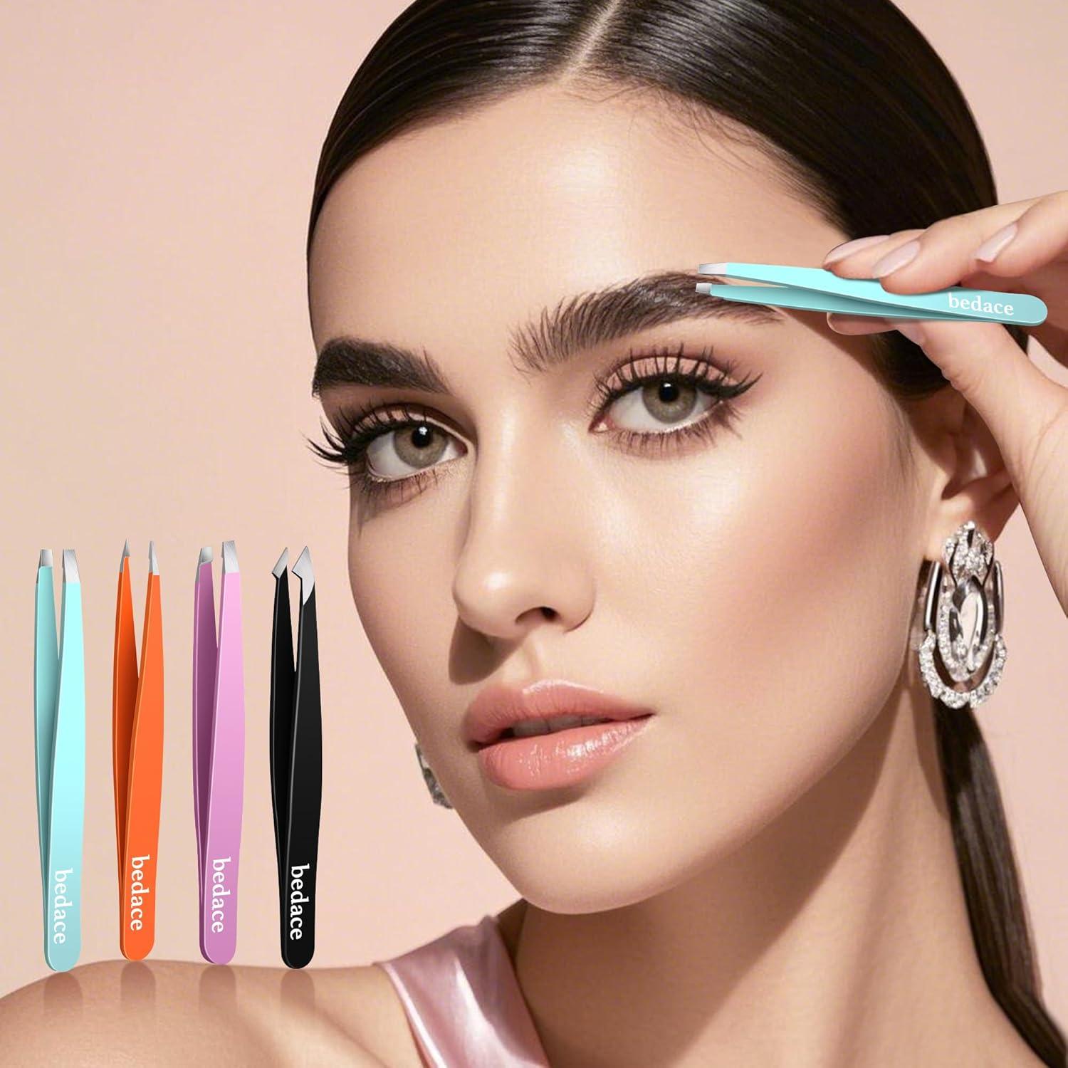 Set de Pinzas para Vello Facial Bedace - 4 Piezas Multicolor