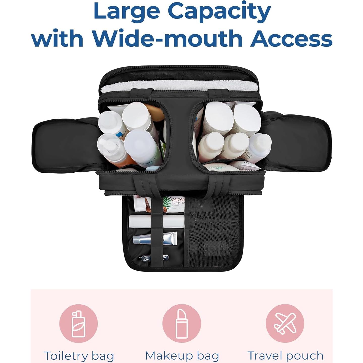 Bolsa de Aseo de Viaje BAGSMART Negra 30x18.5x21 cm