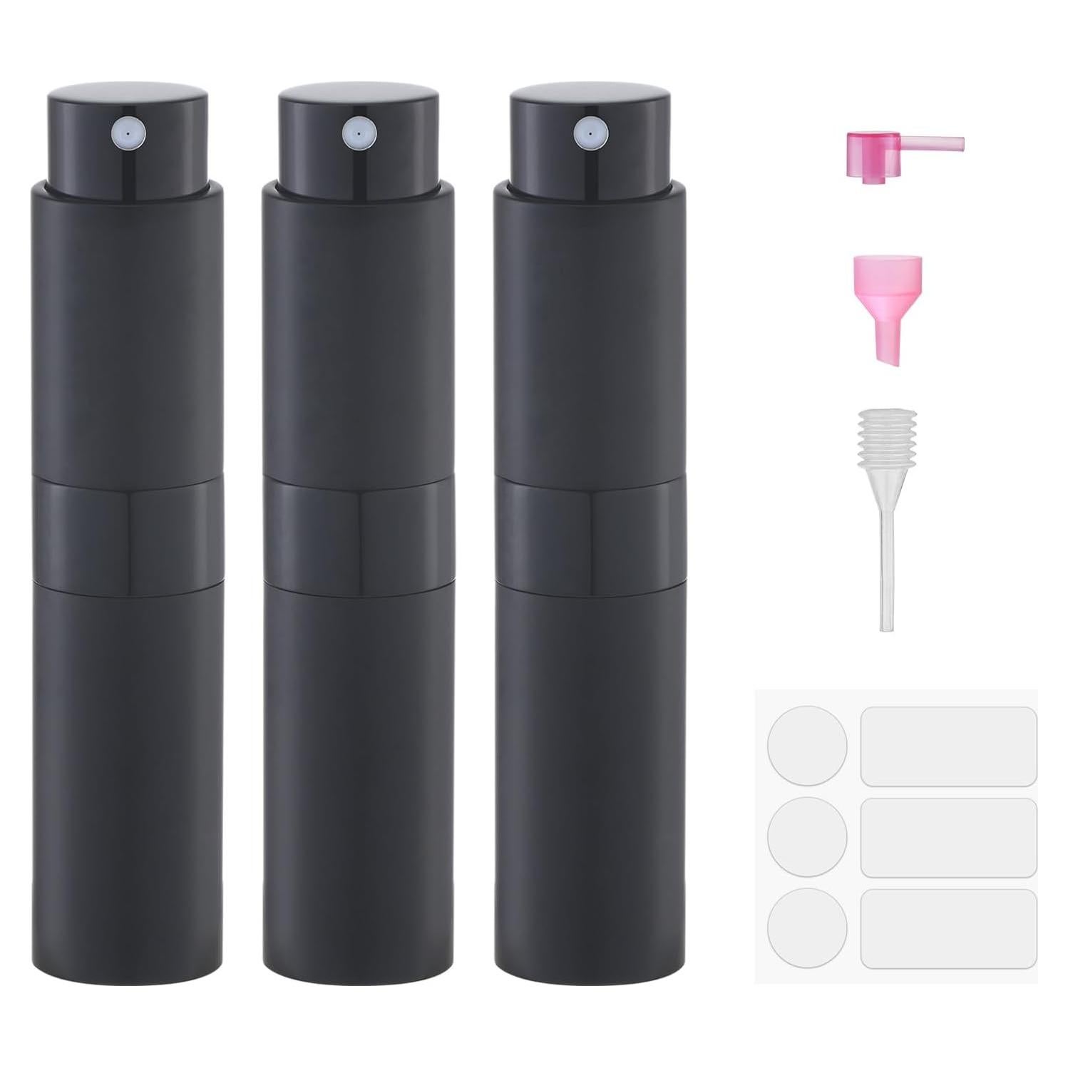 Botella Atomizadora Rellenable Fusupak 8ml Negra Portátil