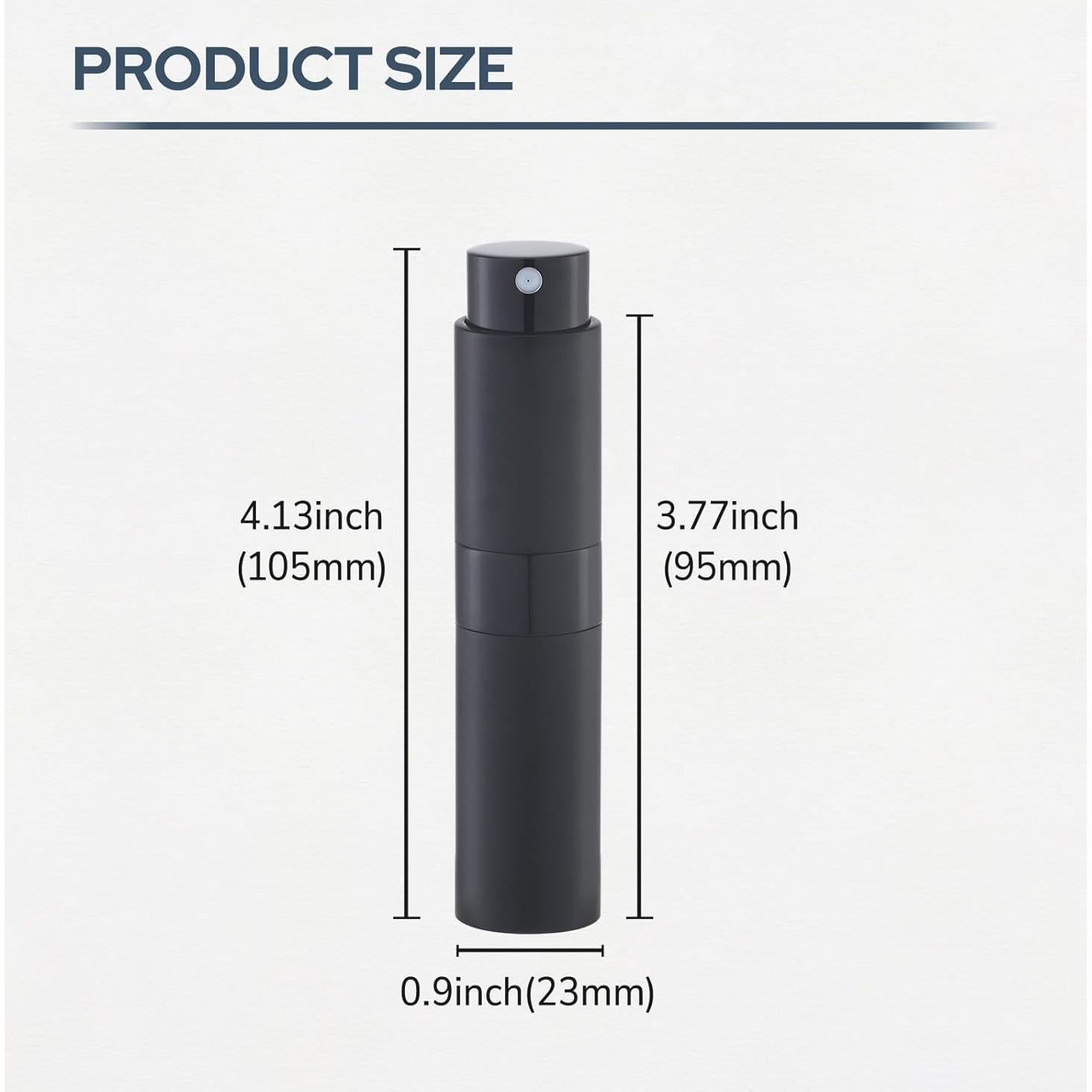 Botella Atomizadora Rellenable Fusupak 8ml Negra Portátil