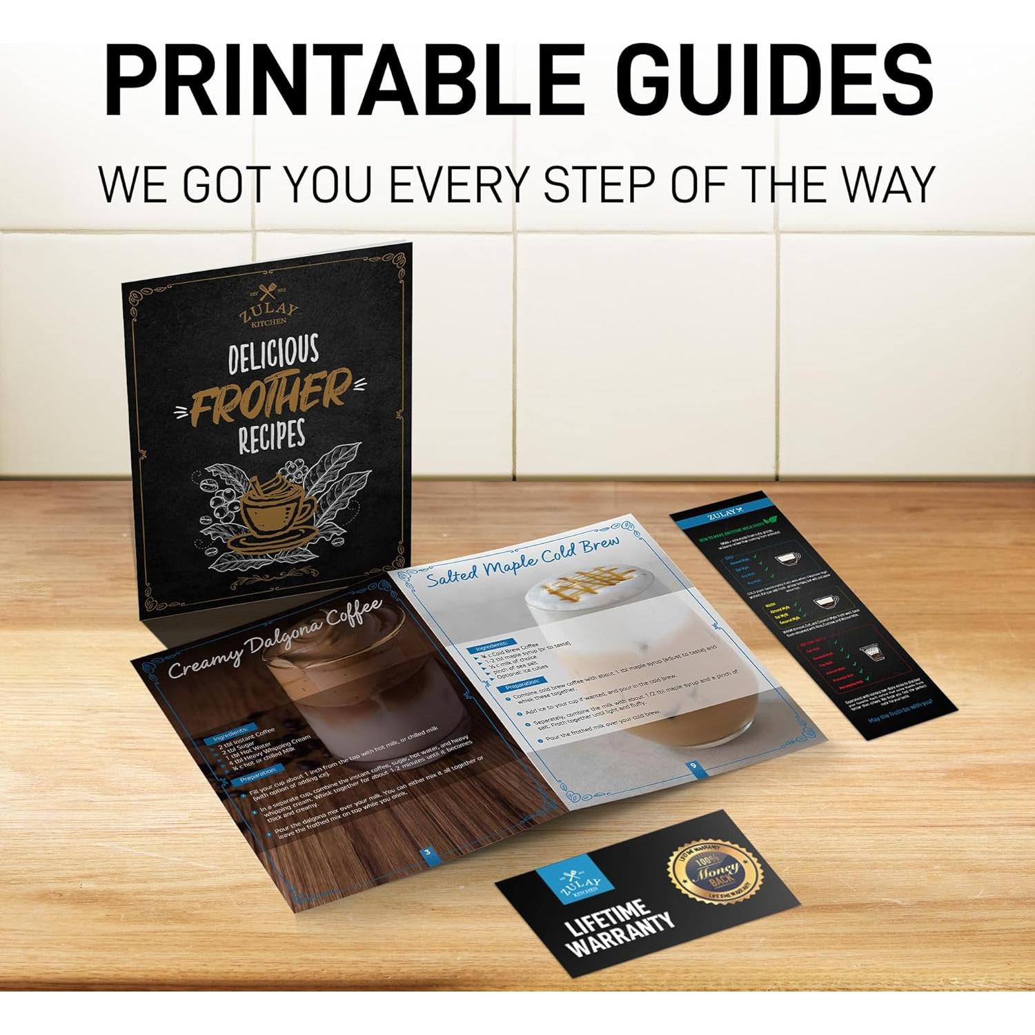 Powerful Milk Frother Wand - Mini & Mighty Handheld Drink Mixer - Portable Coffee Frother For Latte, Cappuccino, Matcha, Hot Chocolate, Creamer - Aqua