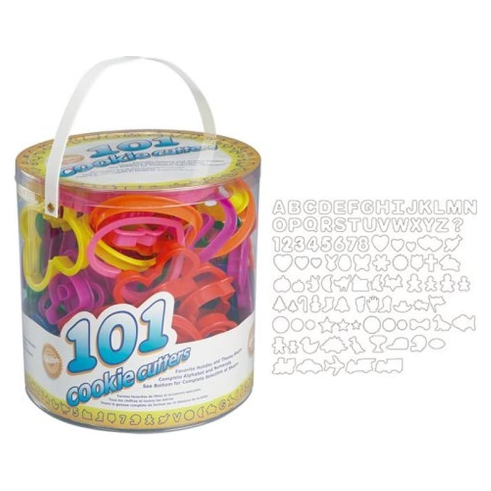 Juego de Cortadores de Galletas Wilton 101 Piezas - Alfabeto y Temas
